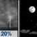 Tonight: A slight chance of showers and thunderstorms before 11pm. Mostly clear, with a low around 75. Heat index values as high as 101. Southwest wind 3 to 8 mph. Chance of precipitation is 20%. New rainfall amounts less than a tenth of an inch possible. Tonight: Slight Chance Showers And Thunderstorms then Mostly Clear