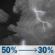 Tonight: A chance of showers and thunderstorms before 11pm, then a chance of showers and thunderstorms. Mostly cloudy, with a low around 73. South wind around 6 mph. Chance of precipitation is 50%. New rainfall amounts between a tenth and quarter of an inch possible. Tonight: Chance Showers And Thunderstorms