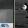 Tonight: A chance of rain showers before 8pm. Mostly cloudy, with a low around 48. North wind 3 to 12 mph. Chance of precipitation is 40%. New rainfall amounts less than a tenth of an inch possible. Tonight: Chance Rain Showers then Mostly Cloudy